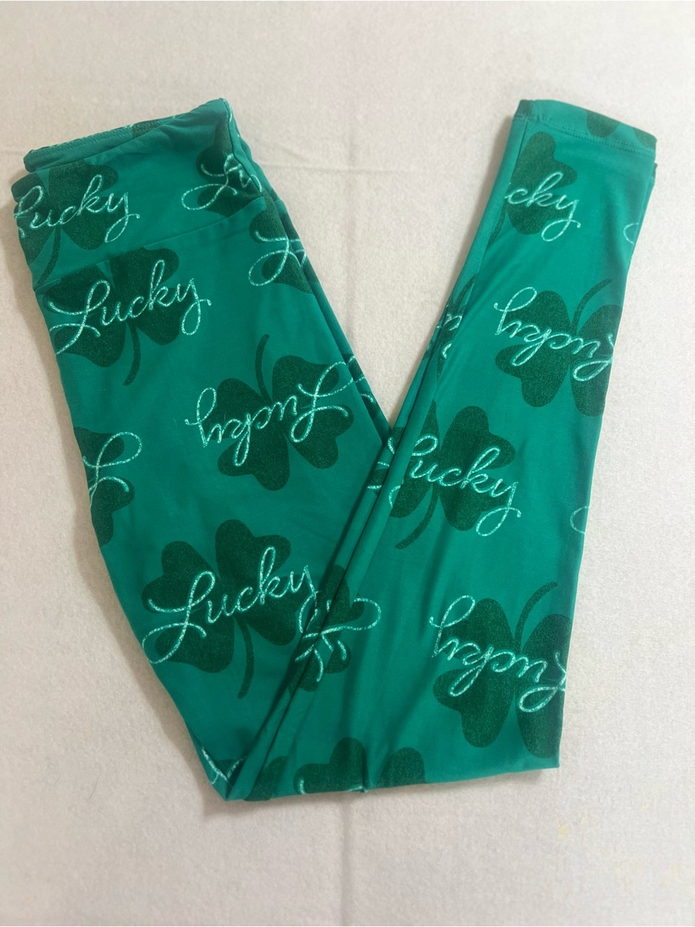 LuLaRoe Green 'Lucky' Shamrock Leggings